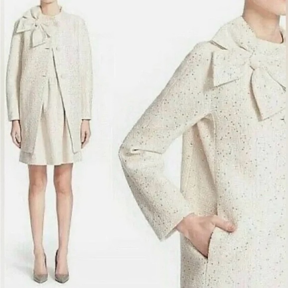 Kate Spade Dorothy Coat - Size 8 - Tweed with mini shimmer sequins